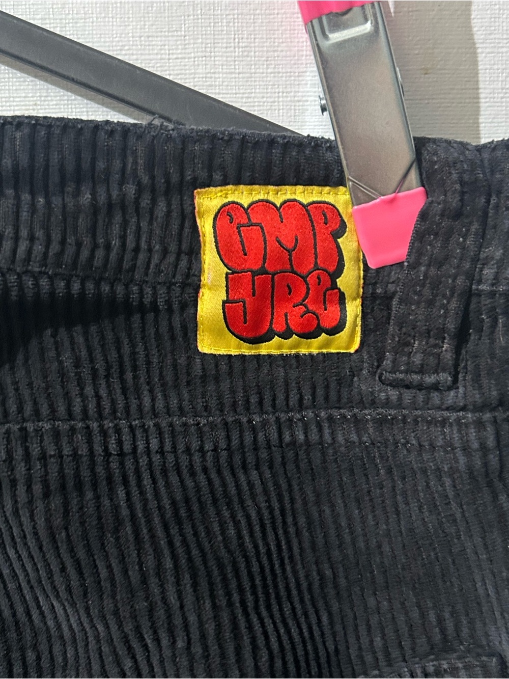 Empyre Black Corduroy Men's Pants with Subtle Logo Patch - Picture 4 of 6